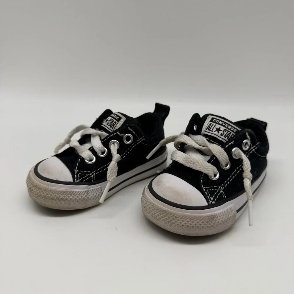 Converse Chuck Taylor‎ All Star Infant Size 3 Black Low Top Sneakers A01699F